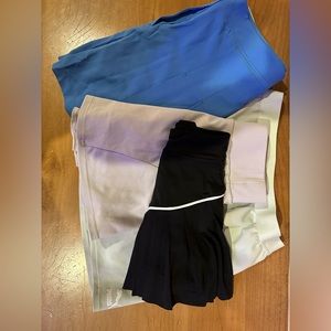 Set of four golf skirts